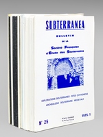 Subterranea. Bulletin de la Société Française d'Etude des Souterrains (Du n° 25 de 1978 au n° 59 de Septembre 1986 : 35 Numéros)