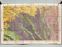 Montréal. Carte topographique de l'Etat Major [ Carte géologique de Montréal, Gers, mise en couleurs à la main ]