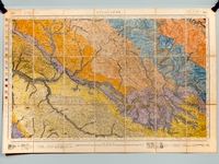 Angoulême. Carte topographique de l'Etat Major [ Carte géologique d'Angoulême, mise en couleurs à la main ]