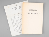 Le Beau Jeu des Reviviscences. Un après-midi d'hiver à Clairvaux [ Avec une L.A.S. de l'éditeur ]