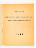Le luth et sa musique. Bibliographie des sources de la musique pour luth.