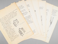 Voûtes romanes et gothiques [ Dossier manuscrit d'un élève architecte de 2e classe de l'ERAB (Ecole Régionale d'Architecture de Bordeaux) en 1962 ]