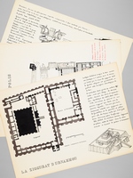Perse - Assyrie [ La Ziggurat d'Urnammou - Persépolis - Dossier manuscrit d'un élève architecte de 2e classe de l'ERAB (Ecole Régionale d'Architecture de Bordeaux) en 1962 ]