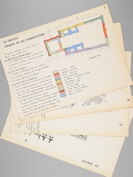 Les Tuileries et le Louvre [ Dossier manuscrit d'un élève architecte de 1ère classe de l'ERAB (Ecole Régionale d'Architecture de Bordeaux) en 1961 ]
