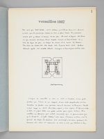 Versailles [ Château de Versailles en 1667, 1671 et 1675 - Dossier manuscrit d'un élève architecte de 1ère classe de l'ERAB (Ecole Régionale d'Architecture de Bordeaux) en 1961 ]