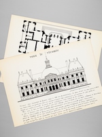 Un Château du XVIIe [ Le Château de Vaux-le Vicomte - Dossier manuscrit d'un élève architecte de 1ère classe de l'ERAB (Ecole Régionale d'Architecture de Bordeaux) en 1961 ]