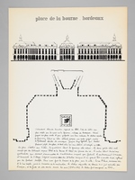 Une Place Royale en Province [ Place de la Bourse à Bordeaux - Dossier manuscrit d'un élève architecte de 1ère classe de l'ERAB (Ecole Régionale d'Architecture de Bordeaux) en 1961 ]