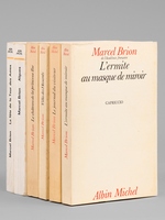 [ Lot de 6 ouvrages d&eacute;dicac&eacute;s ou avec carte autographe de l'auteur, &agrave; Maurice Druon ] Le journal du visiteur - Villa des Hasard - Le ch&acirc;teau de la princesse Ilse - Algues - La f&ecirc;te de la Tour des Ames - L'Ermite au masque