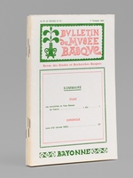 Bulletin du Mus&eacute;e Basque (Ann&eacute;e 1983 compl&egrave;te : 1er trimestre, 2e trimestre, 3e trimestre, 4e trimestre)