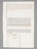 [ Police d'assurance maritime d&eacute;livr&eacute;e &agrave; Bordeaux le 17 avril 1765 :] 'Nous les assureurs ci-dessous signez, promettons & nous obligeons d'assurer & assurons par ces Pr&eacute;sentes &agrave; vous Mr Jn. Bte Lesnier [... ] sur neuf th
