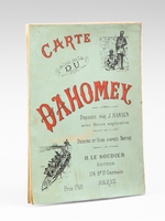 Carte du Dahomey. Dress&eacute;e par J. Hansen avec notice explicative. Dessins et vues d'apr&egrave;s nature.