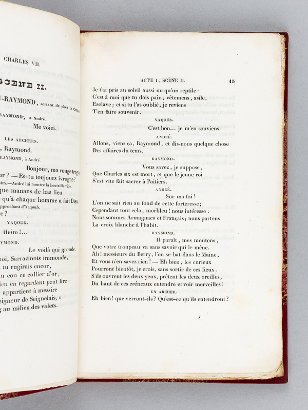 photo n°7 : Charles VII chez ses grands vassaux. Tragédie en cinq actes, par Alex. Dumas. Représentée, pour la première fois, sur le Théâtre Royal de l'Odéon, le 20 octobre 1831.   [ édition originale ]