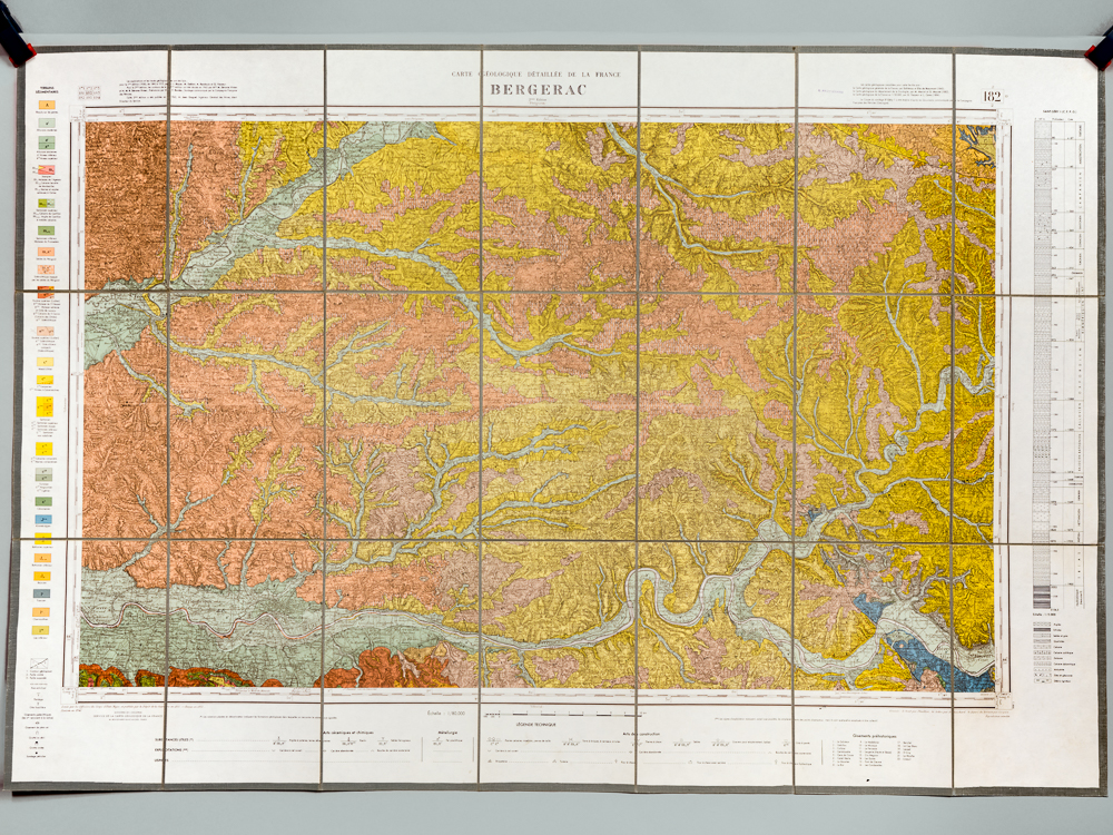 photo n°7 : Bergerac.  Carte topographique de l'Etat-Major. Carte géologique détaillée