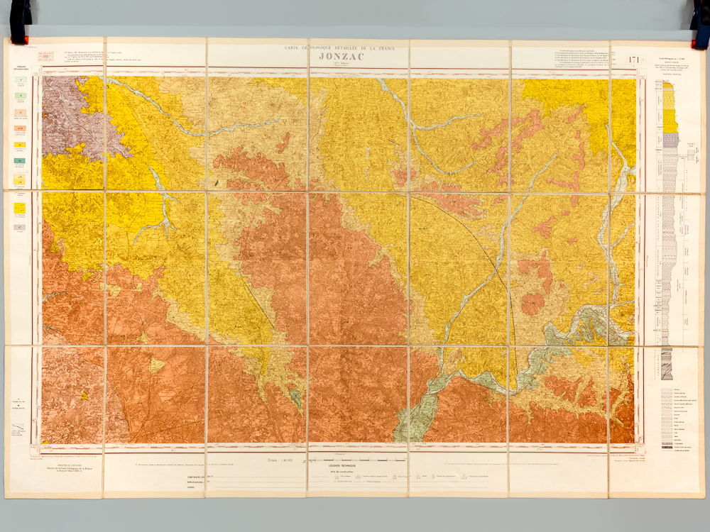 photo n°5 : Jonzac. Carte topographique de l'Etat-Major. Carte géologique détaillée