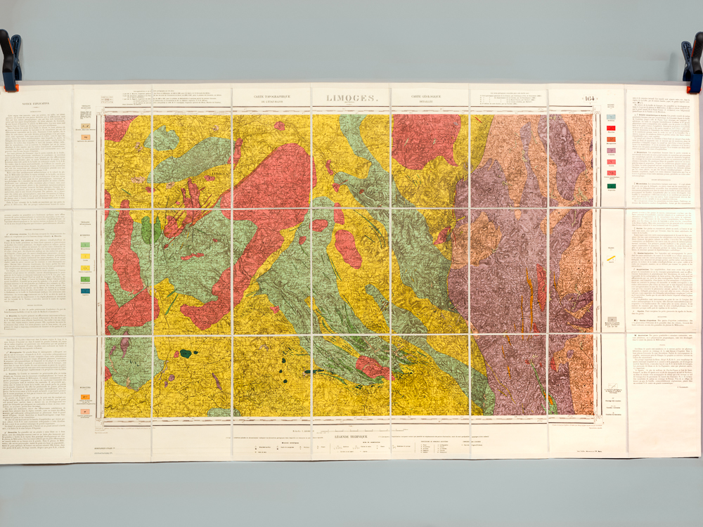 photo n°4 : Limoges.  Carte topographique de l'Etat-Major. Carte géologique détaillée