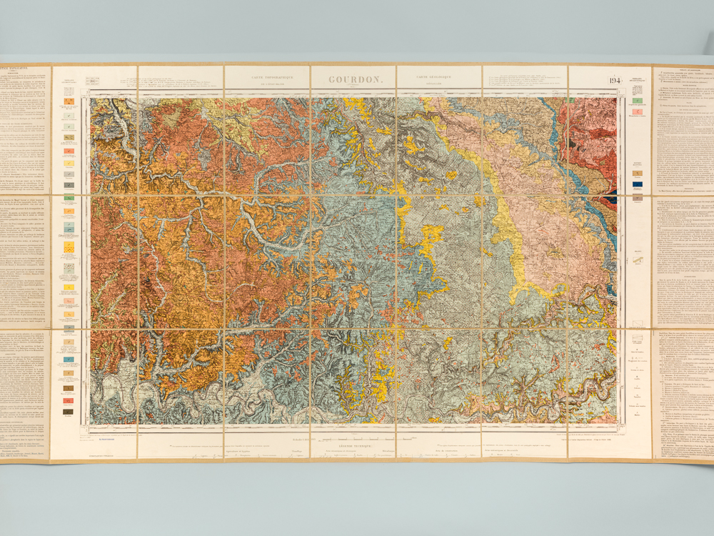 photo n°5 : Gourdon. Carte topographique de l'Etat-Major. Carte géologique détaillée