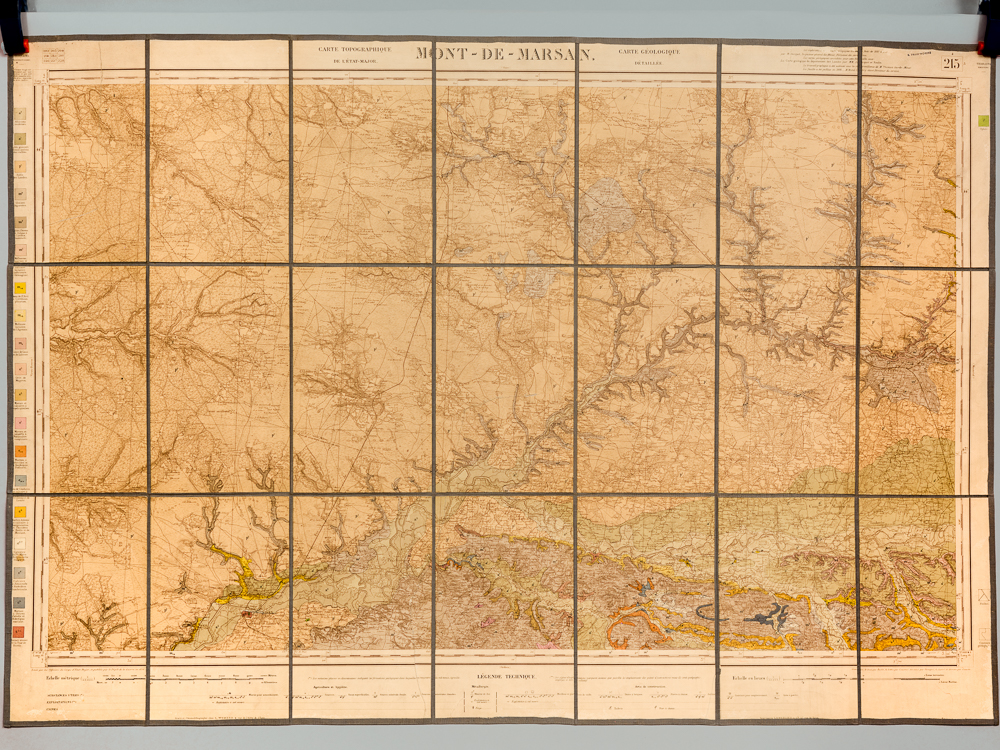photo n°4 : Mont-de-Marsan. Carte topographique de l'Etat-Major. Carte géologique détaillée