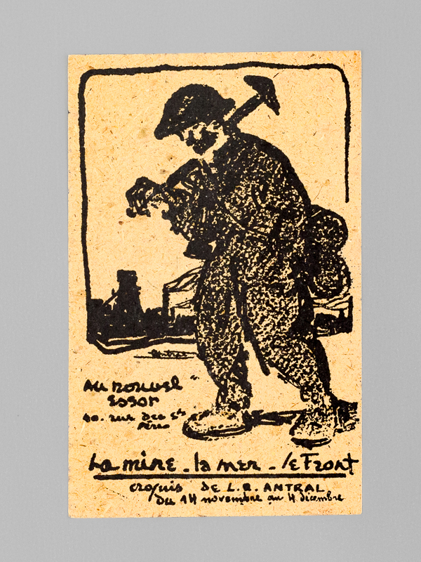 photo n°6 : La mine - La mer - Le Front. Croquis de L. R. Antral du 14 novembre au 4 décembre. Au Nouvel Essor 40 rue des Sts Pères