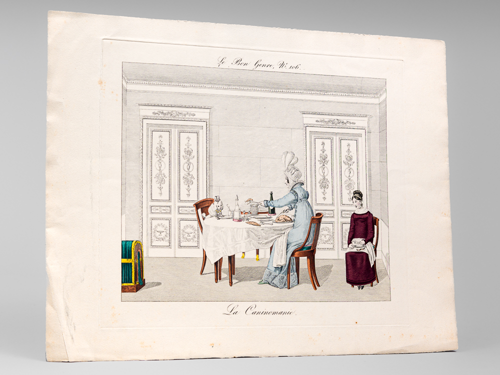 photo n°5 : La Caninomanie [ Gravure en couleurs - Le Bon Genre n° 106 ]