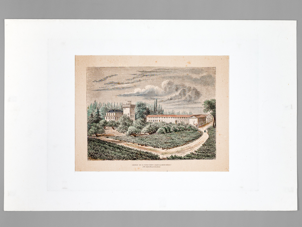 photo n°6 : Château de La Tour-Carnet (Saint-Laurent-Médoc) à M. Charles-Oscar de Luëtkens [ Gravure originale en couleurs ]