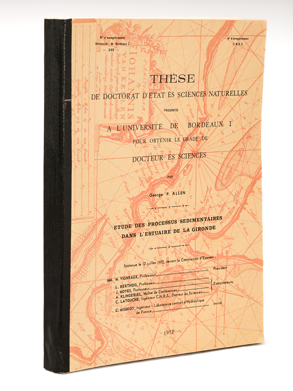 photo n°10 : Etude des Processus sédimentaires dans l'Estuaire de la Gironde. Thèse de Doctorat d'Etat ès Sciences naturelles présentée à l'Université de Bordeaux I pour obtenir le grade de Docteur ès Sciences. S
