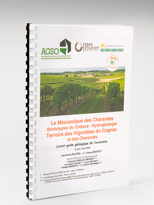 photo n°9 : Le Mésozoïque des Charentes Stratotypes du Crétacé - Hydrogéologie. Terroirs des Vignobles du Cognac et des Charentes. Livret-guide géologique de l'excursion 5, 6 et 7 mai 2016 [ On joint : ] Jeter son sablier dans