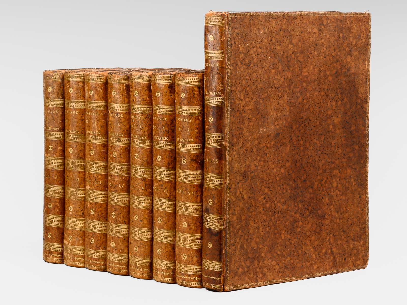 photo n&deg;20 : Voyage du Jeune Anacharsis en Gr&egrave;ce, dans le milieu du Quatri&egrave;me si&egrave;cle avant l'&egrave;re vulgaire. [Avec :] Recueil de cartes g&eacute;ographiques, plans, vues et m&eacute;dailles de l'ancienne Gr&egrave;ce, relatifs au voyage du Je
