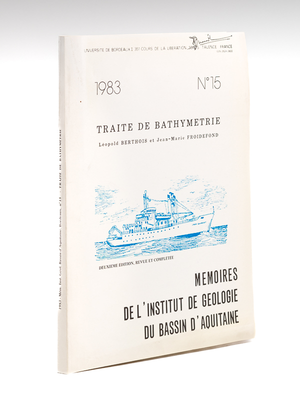 photo n°8 : Traité de Bathymétrie (Mémoires de l'Institut de Géologie du Bassin d'Aquitaine. 1983. n° 15) [ Livre dédicacé par l'auteur ]