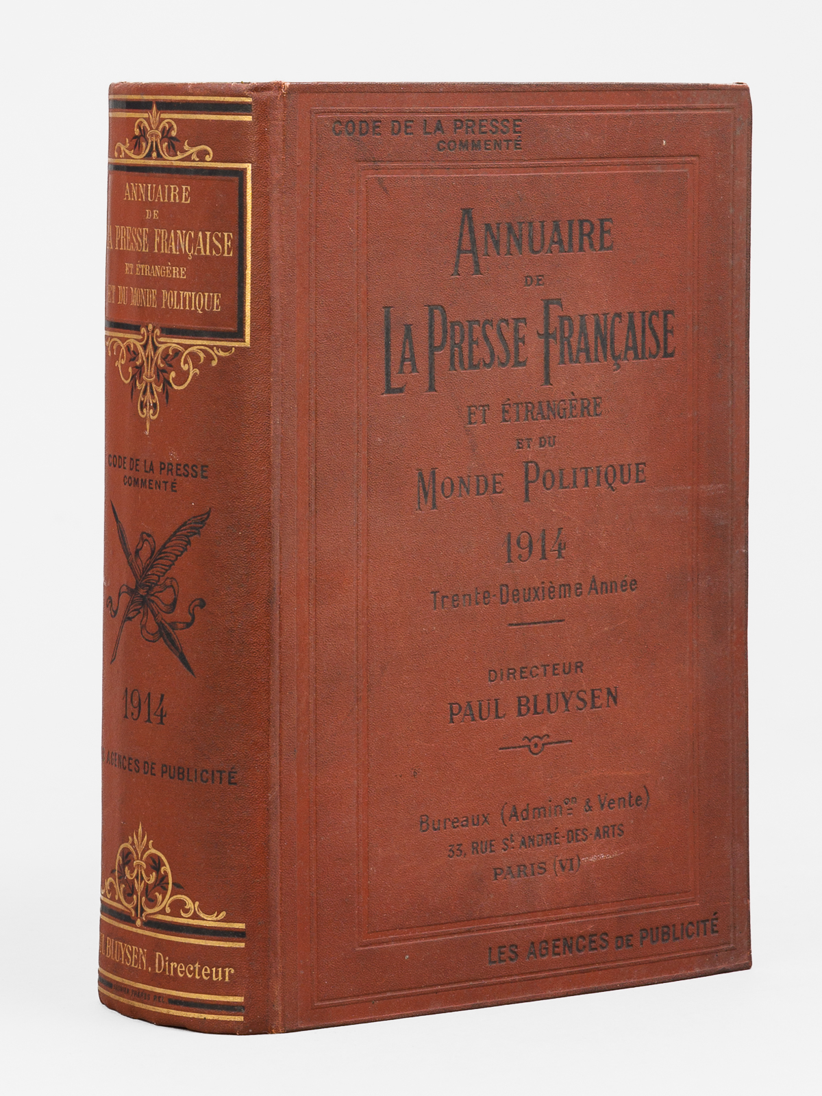 photo n&deg;17 : Annuaire de la presse fran&ccedil;aise et du monde politique et &eacute;tranger. 1914. Trente-deuxi&egrave;me ann&eacute;e.