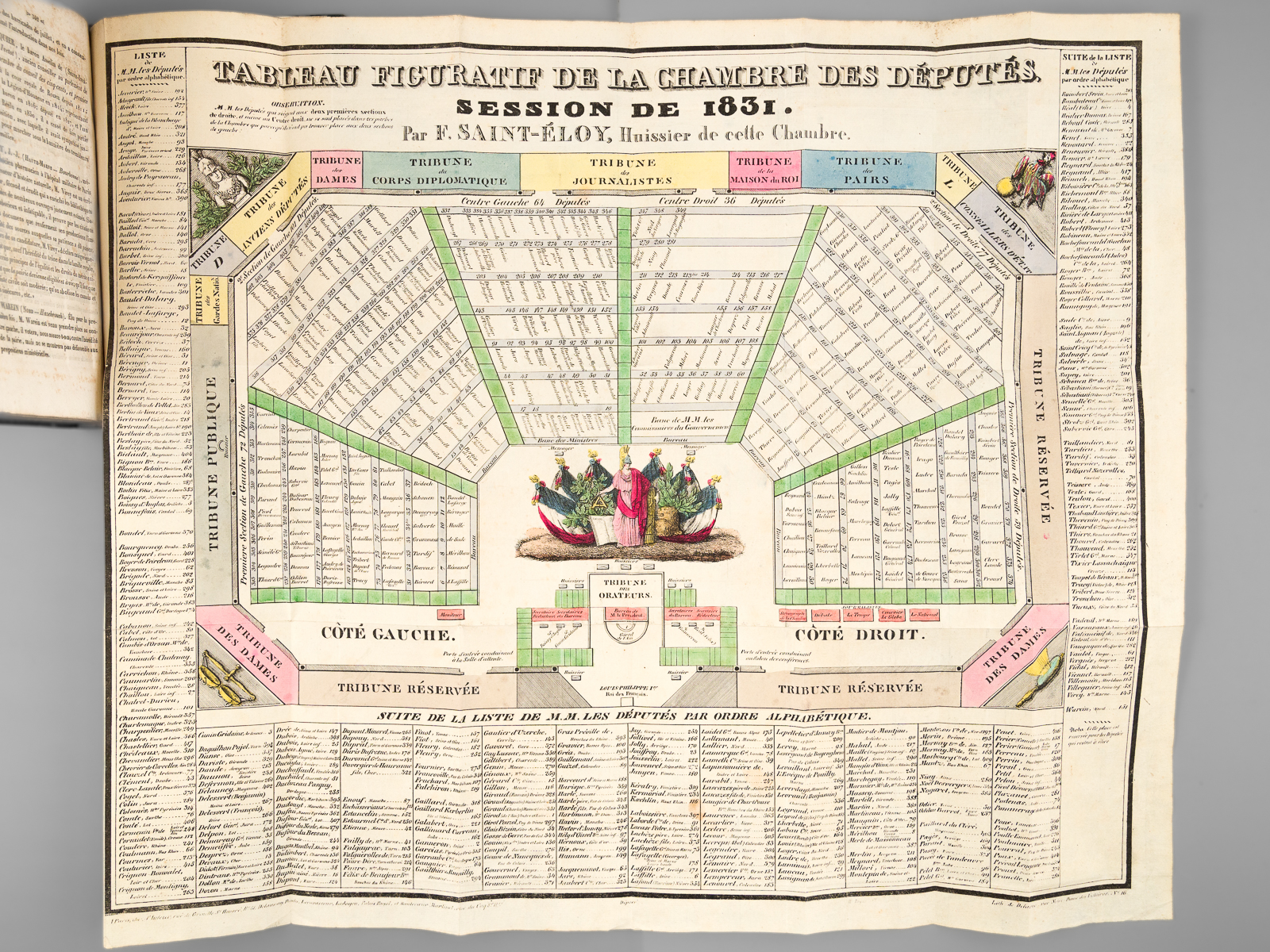photo n°14 : Biographie politique des Députés. Session de 1831 [ Avec : ] Tableau figuratif de la Chambre des Députés. Session de 1831 par F. Saint-Eloy, Huissier de cette Chambre