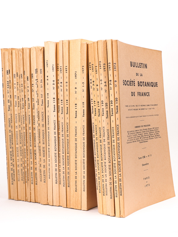 photo n°7 : Bulletin de la Société Botanique de France [ Lot de 29 vol. : Années 1968 - 1969 - 1970 - 1971 - 1972 - 1973 , Tomes 115 - 116 - 117 - 118 - 119 - 120 ]