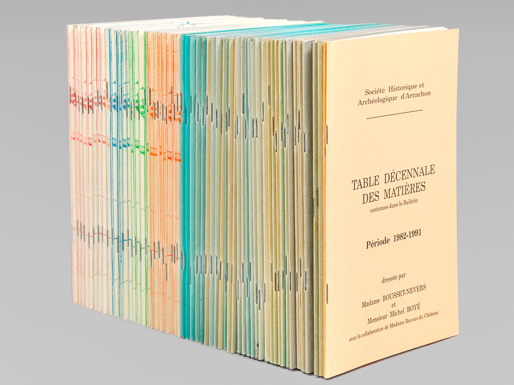 photo n°8 : Bulletin de la Société Historique et Archéologique d'Arcachon et du Pays de Buch [ Lot suivi de 57 numéros du numéro 23 du 1er trimestre 1980 au numéro 79 du 1er trimestre 1994 ] [ On joint : ] Table décenn