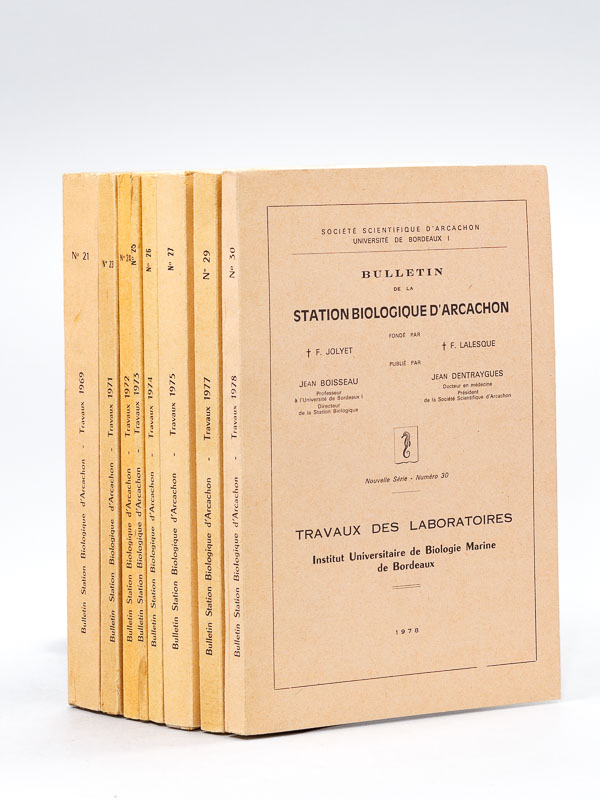 photo n°8 : Bulletin de la Station Biologique d'Arcachon. Travaux des Laboratoires. Institut Universitaire de Biologie Marine de Bordeaux (8 Volumes) Travaux 1969 Numéro 21 - 1971 Numéro 23 - 1972 Numéro 24 - 1973 Numéro 25 - 1974 Num&eacu
