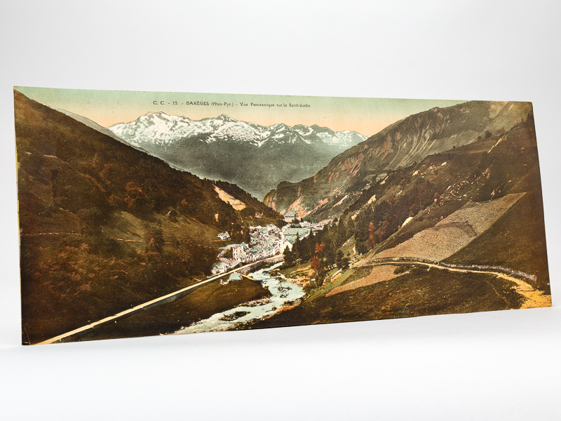 photo n°7 : Barèges (Hautes-Pyrénées) - Vue panoramique sur le Saint-Justin (C.C. 15) [ Vue panoramique géante en couleurs format 57 x 23 cm ]
