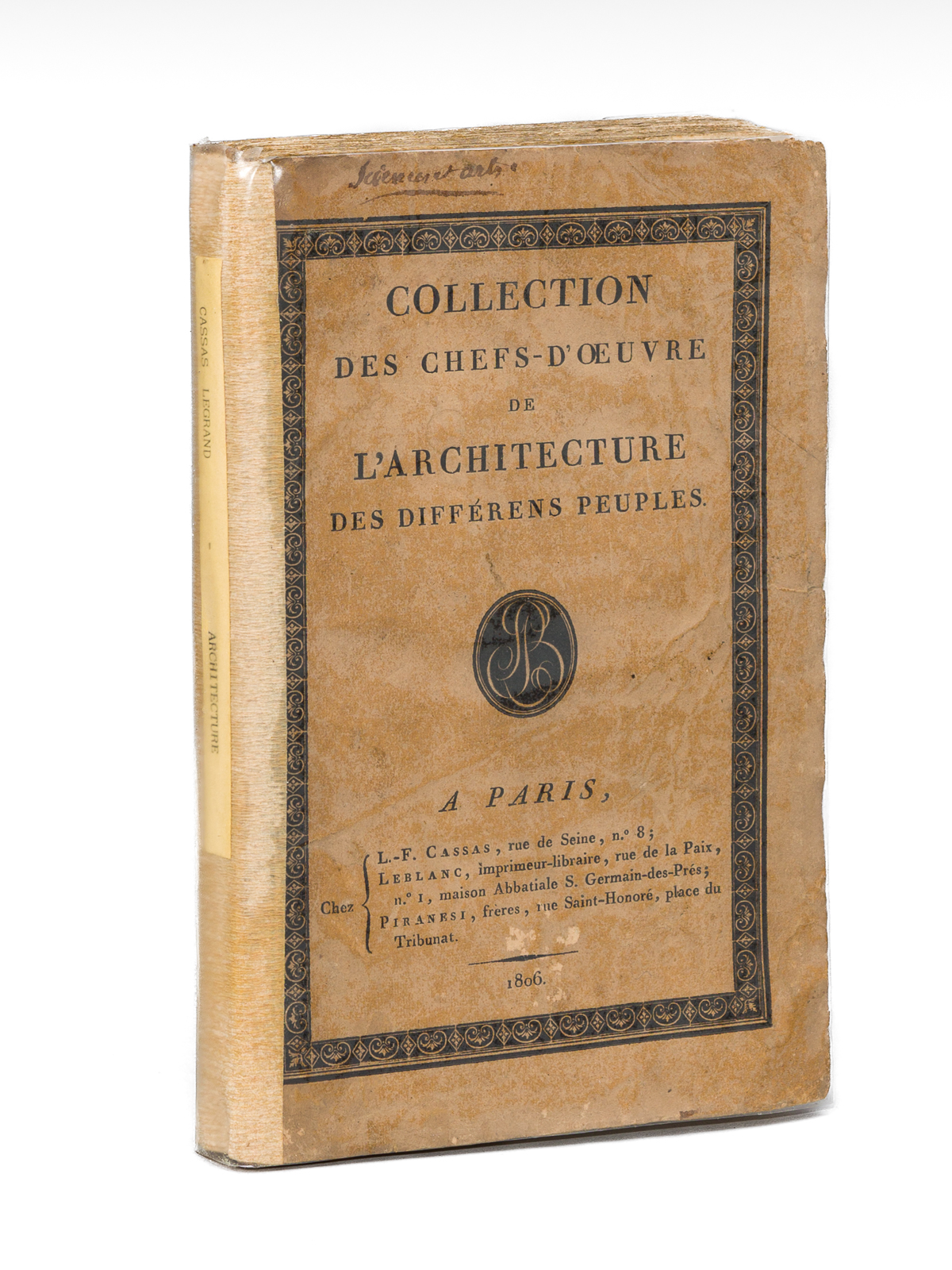 photo n°11 : Collection des Chefs-d'Oeuvre de l'Architecture des Différens Peuples, exécutés en Modèles, sous la direction de L.-F. Cassas [ Edition originale - Exemplaire enrichi de 9 gravures dépliantes ]