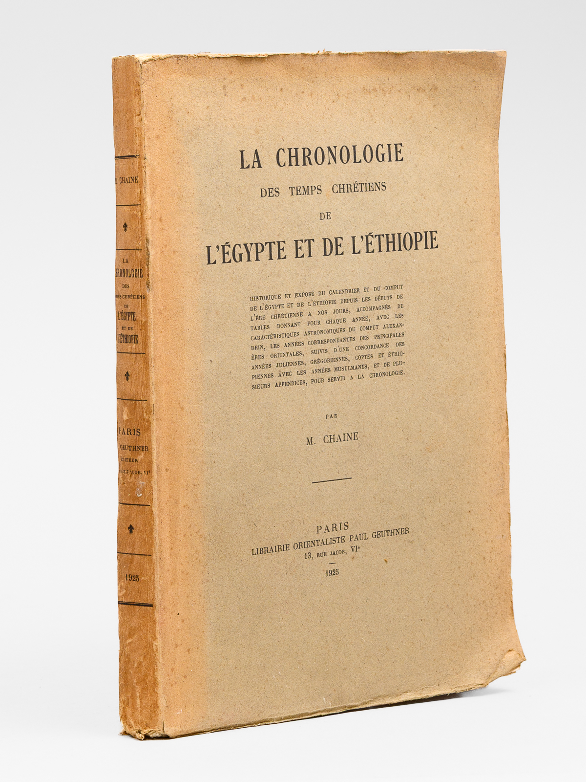 photo n&deg;10 : La Chronologie des temps chr&eacute;tiens de l'&Eacute;gypte et de l'&Eacute;thiopie [ Edition originale ] Historique et expos&eacute; du calendrier et du comput de l'&Eacute;gypte et de l'&Eacute;thiopie depuis les d&eacute;buts de l'&egrave;re chr&eacut