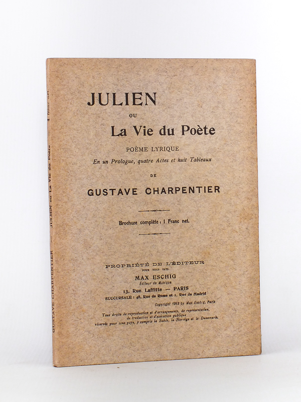 photo n°10 : Julien ou La Vie du Poète. Poème lyrique en un Prologue, quatre Actes et huit Tableaux.