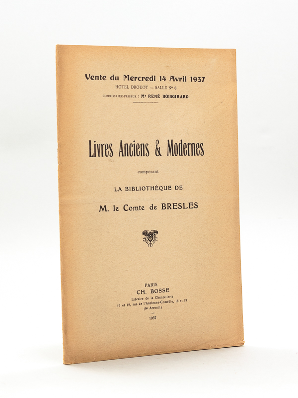 photo n°6 : Catalogue des Livres Anciens, Romantiques, et Modernes composant la Bibliothèque de M. le Comte de Bresles [ Edition originale ] Théologie - Jurisprudence - Gastronomie - Jardinage - Economie domestique - Beaux-arts - Arts industriels - G&ea