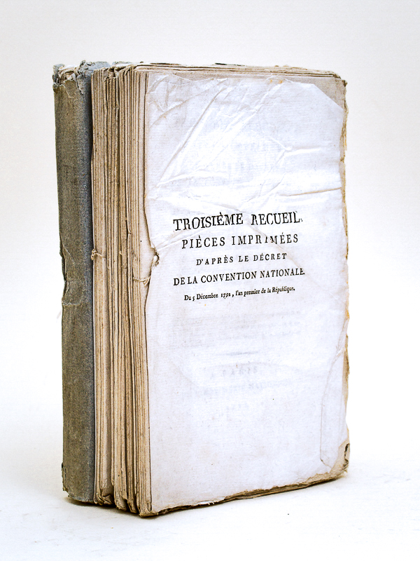 photo n°7 : Convention Nationale. Troisième Recueil [ Tomes 1 et 2 ] - Pièces Imprimées d'après le décret de la Convention Nationale, du 5 décembre 1792, l'an premier de la République ; déposées à