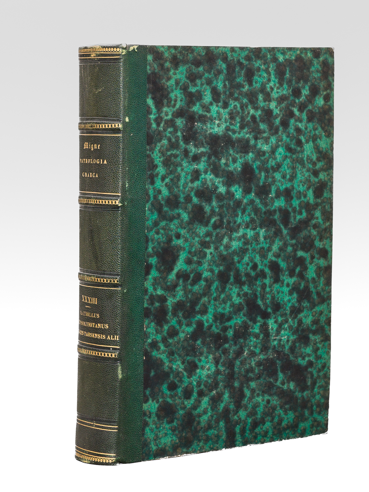 photo n°11 : S.P.N. Cyrilli Archiepiscopi Hierosolymitani, Opera quae exstant omnia, accedunt Petri II, Timothei, Alexandrinorum praesulum, Apollinari Laodiceni, Diodori Tarsensis, Scripta vel scriptorum Fragmenta quae supersunt  (1 Tome - Complet). Patrologiae Cursus