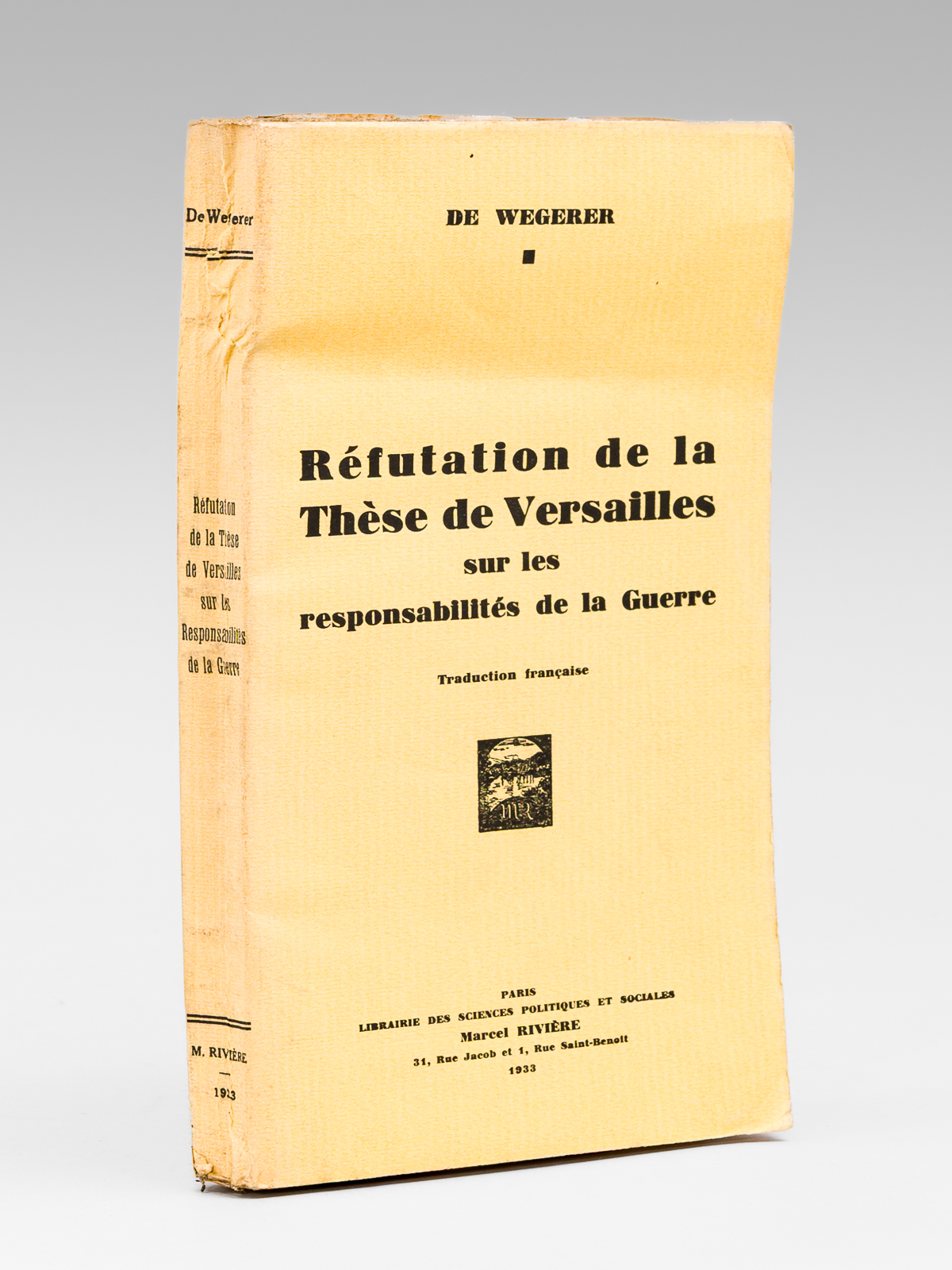 photo n°10 : Réfutation de la Thèse de Versailles sur les responsabilités de la Guerre - traduction française.