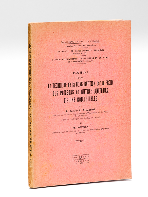 photo n°10 : Essai sur la Technique de la Conservation par le froid des Poissons et autres Animaux marins comestibles [ Edition originale - Livre dédicacé par l'auteur ]