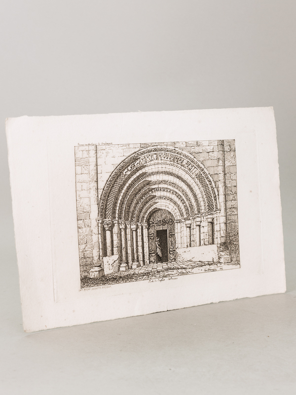photo n°4 : Porte de l'Eglise d'Arsac [ Eau-forte originale extraite de la Revue Catholique de Bordeaux : Portail de l'Eglise Saint Germain d'Arsac ]