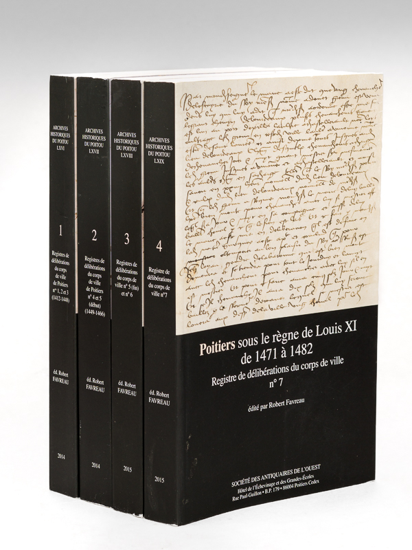 photo n°8 : Registres de Délibérations du Corps de Ville de Poitiers (4 Tomes - Complet) Tome I : Poitiers, de Jean Berry à Charles VIII (1412-1448) ; Tome II : Poitiers, de Charles VII à Louis XI (1449-1466) ; Tome III : Poitiers sous le