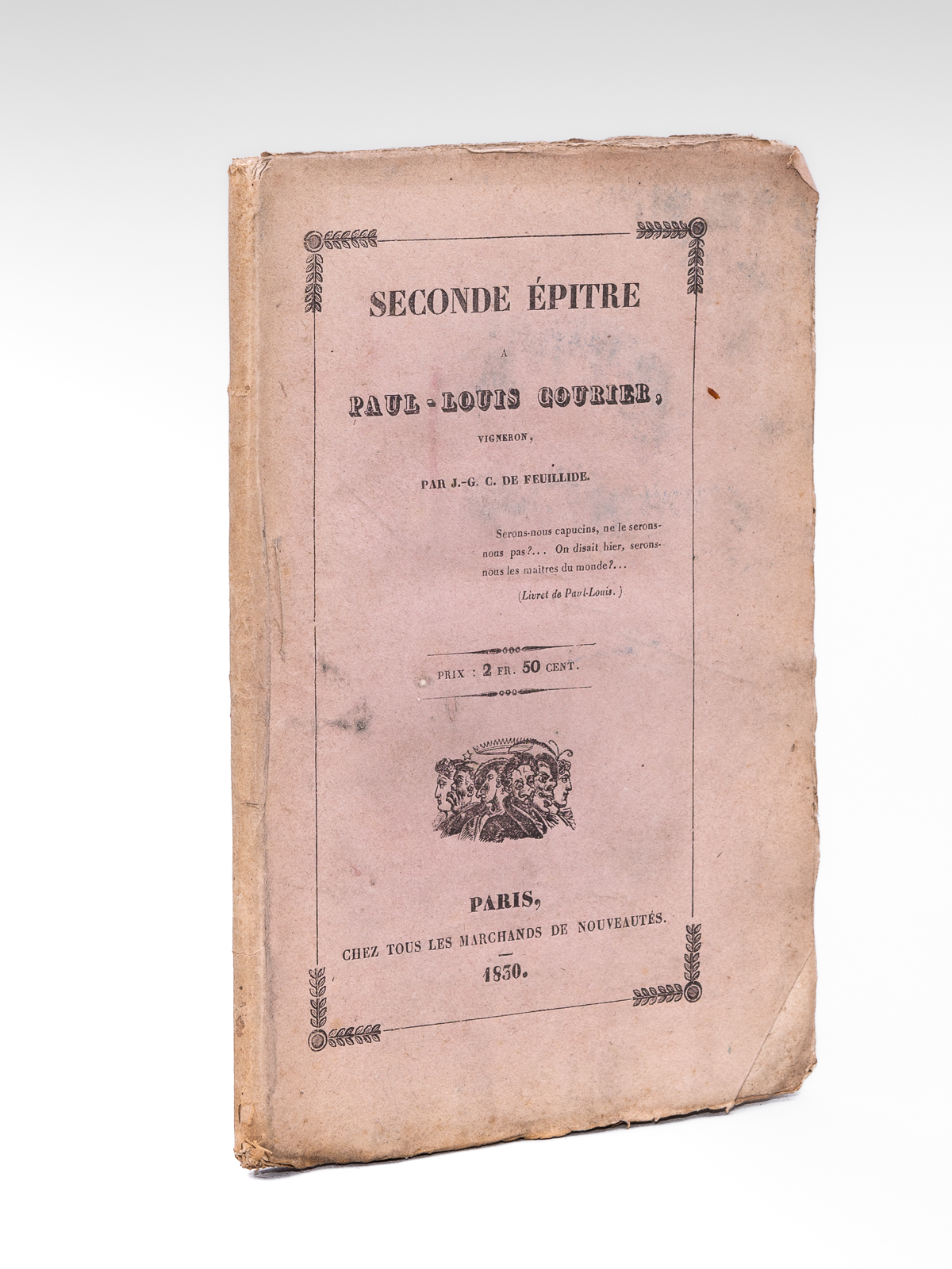 photo n°7 : Seconde épitre à Paul-Louis Courier, vigneron [ Edition originale ]