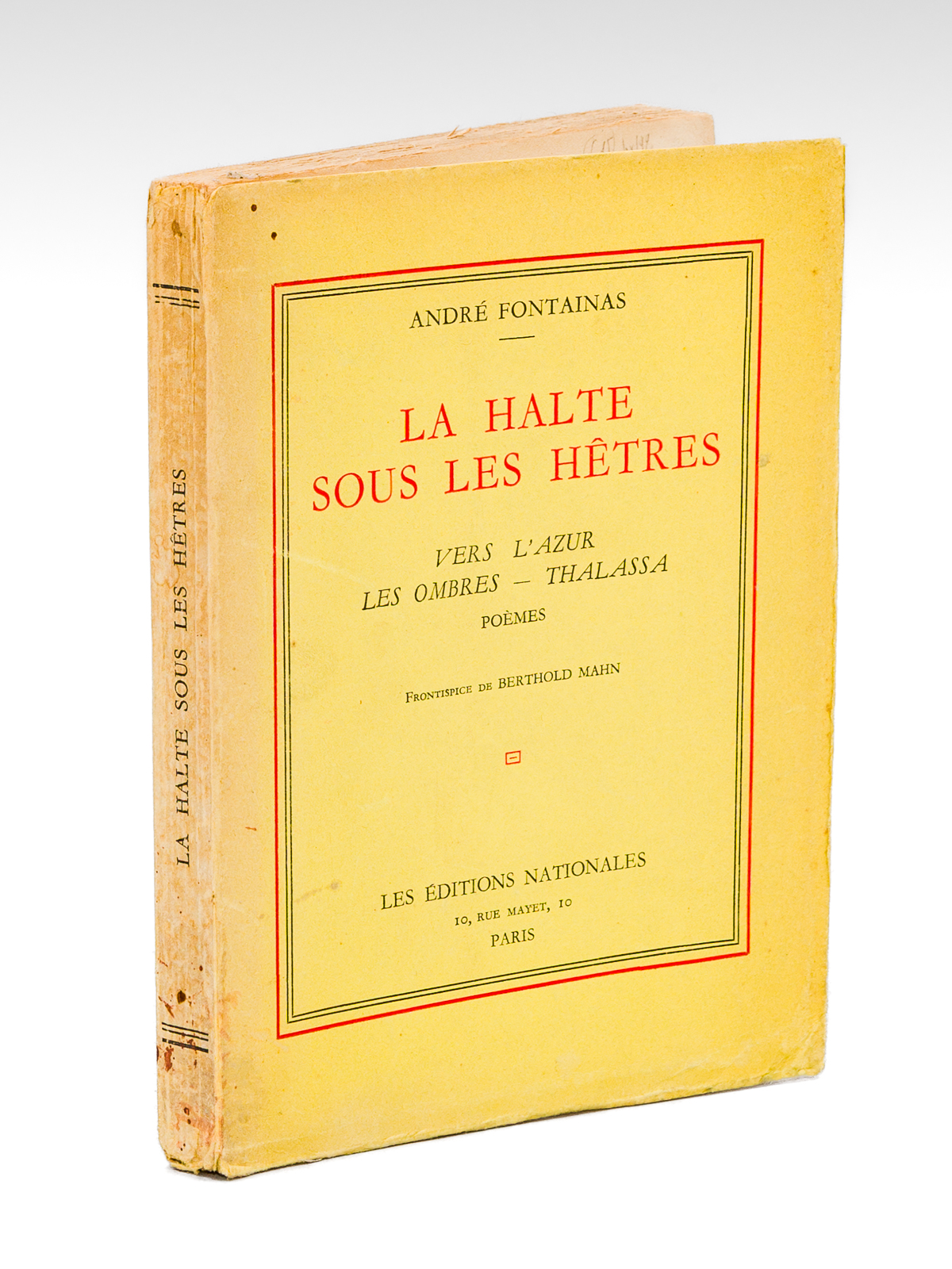 photo n°9 : La Halte sous les Hêtres. Vers l'Azur - Les Ombres - Thalassa. Poèmes. [ Edition originale - Livre dédicacé par l'auteur ]