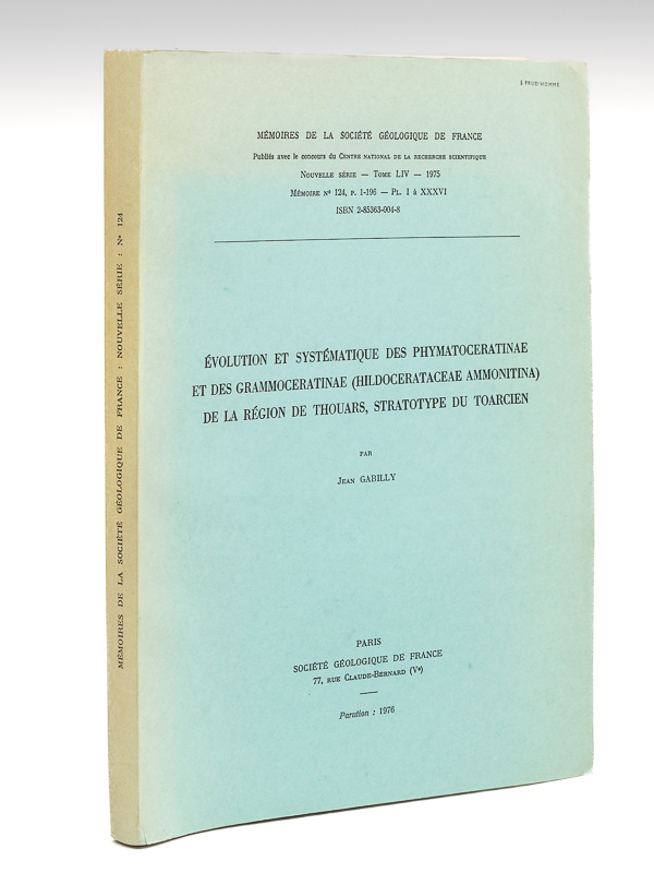 photo n°11 : Evolution et Systématique des Phymatoceratinae et des Grammoceratinae (Hildocerataceae Ammoninita) de la Région de Thouars, stratotype du Toarcien