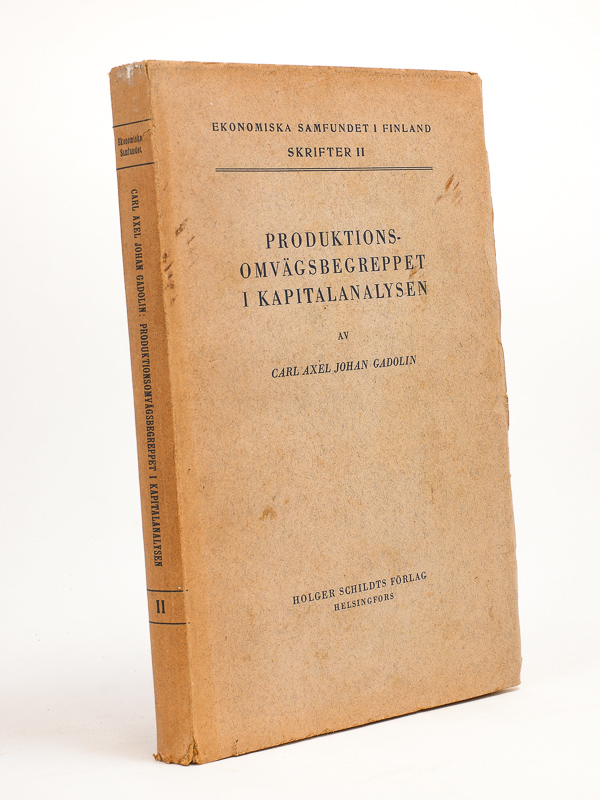 photo n°10 : Produktionsomvägsbegreppet i kapitalanalysen : bidrag till diskussionen om den s.k. temporala kapitalteorien ( Ekonomiska samfundet i Finland, Skrifter 2 )