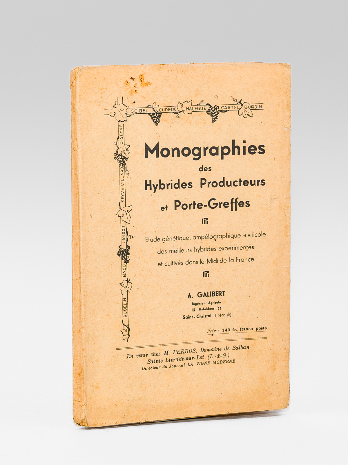 photo n°8 : Monographies des Hybrides Producteurs et Porte-Greffes - Etudes génétique, ampélographique et viticole des meilleurs hybrides expérimentés et cultivés dans le Midi de la France.