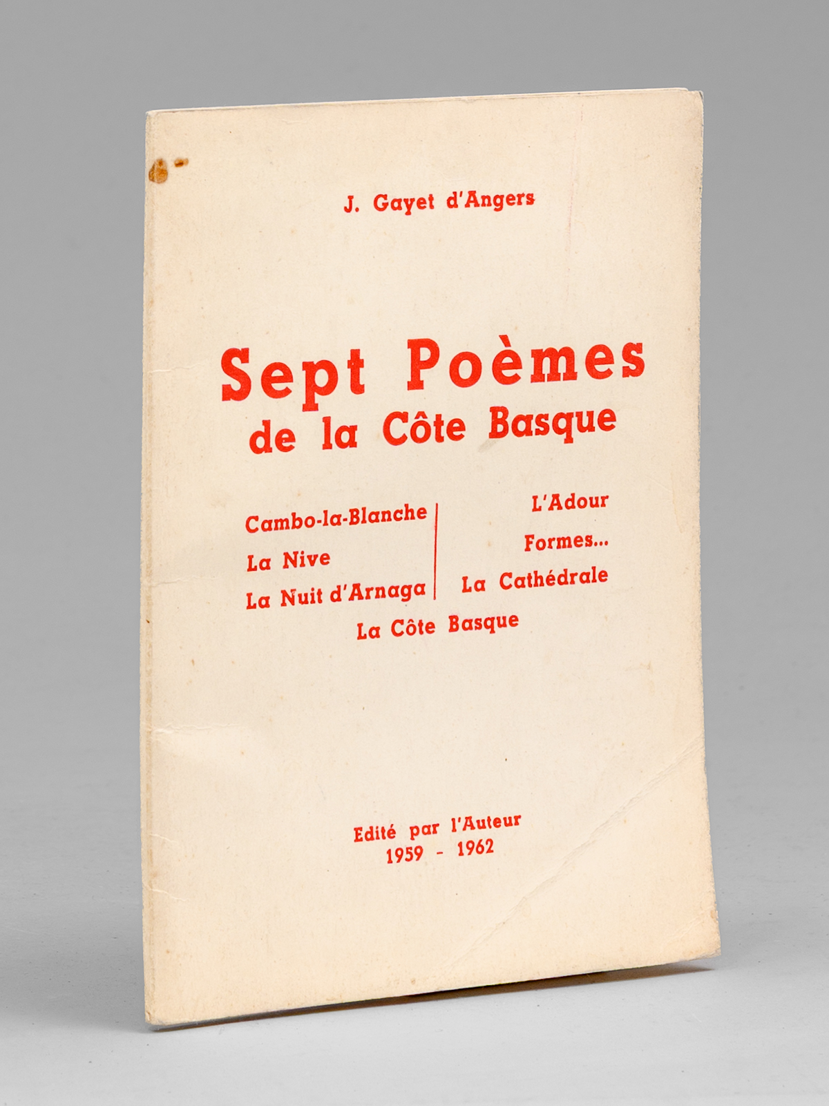 photo n&deg;8 : Sept Po&egrave;mes de la C&ocirc;te Basque. Cambo-la-Blanche, La Nive, La Nuit d'Arnaga, L'Adour, Formes..., La Cath&eacute;drale, La C&ocirc;te Basque